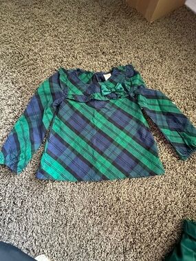 Gymboree plaid outfit girls 2T shirt & skirt